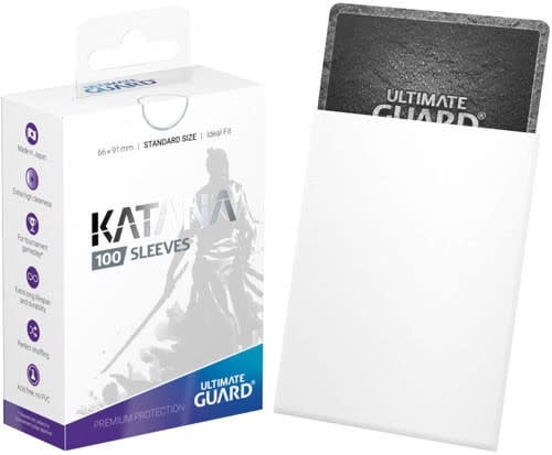 Enhance Your Cards with Katana Sleeves (100) White - Premium Protection!