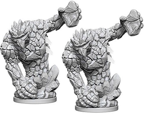 Pathfinder Deep Cuts W05 Medium Earth Elemental Miniature - Unpainted & Detailed