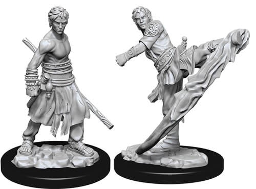D&D Nolzur`s Marvelous W10 Female Half-Elf Monk Miniature: Unpainted Beauty
